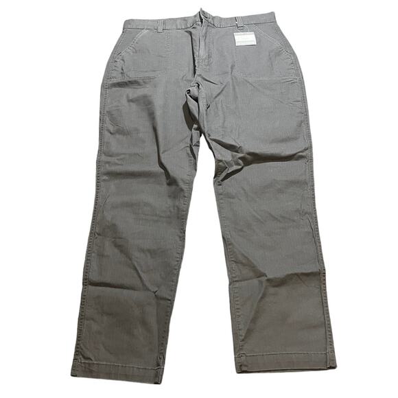 NWT Eddie Bauer Womens Adventure Ripstop Ankle Pants Carbon Gray Size 14 - Picture 1 of 8